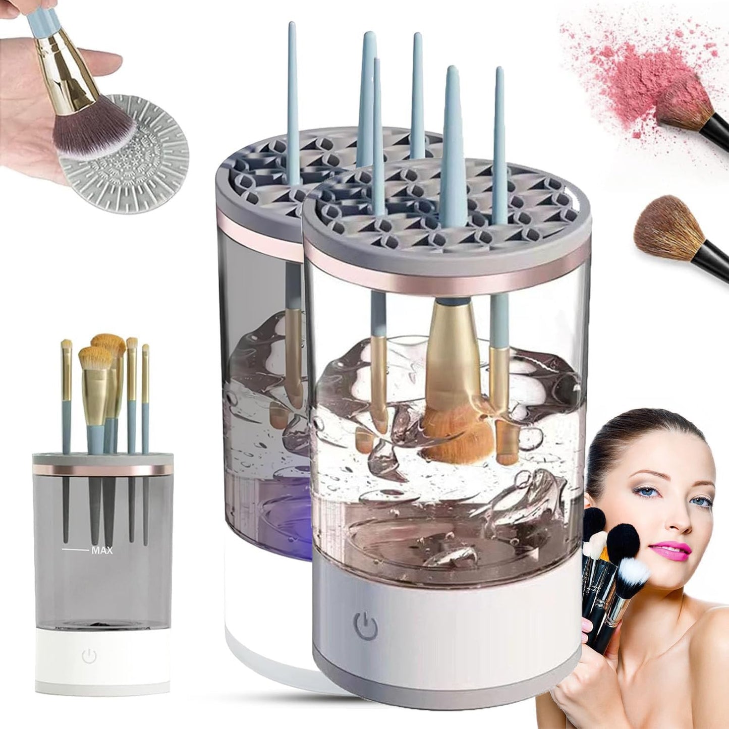 Limpiador de Brochas de Maquillaje Eléctrico. El Original!